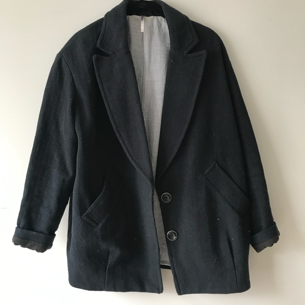 Free People Oversized Wool Blazer